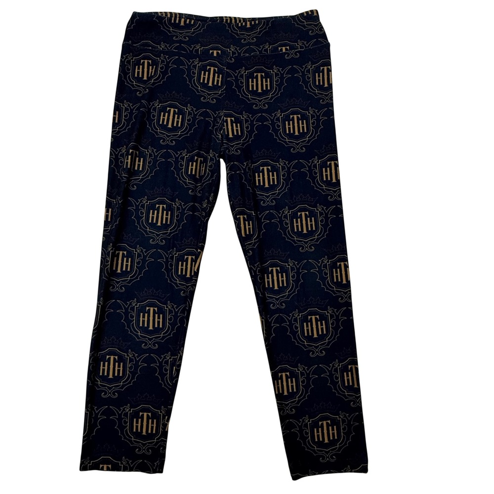 Disney Parks Hollywood Tower Hotel HTH Crest Leggings Navy Gold XS HF-000179